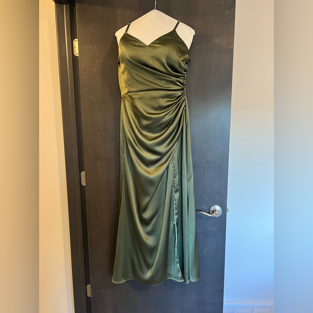 Revelry Moss 753 Satin Gown